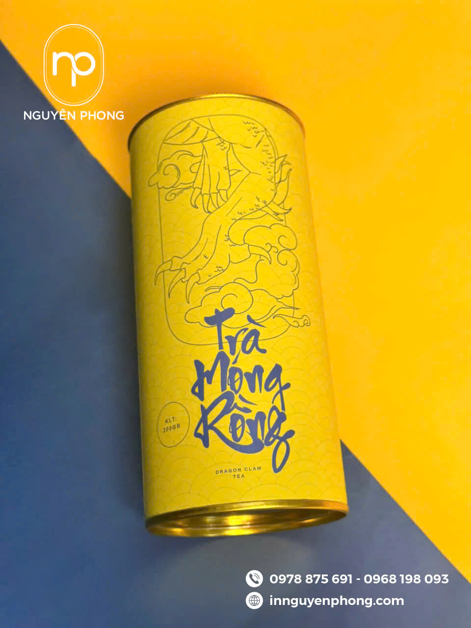 Mẫu hộp trụ tròn đựng trà 